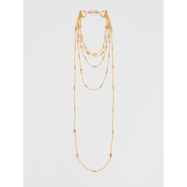 COLLANA LUNGA MULTIGIRO CON PERLINE MARELLA