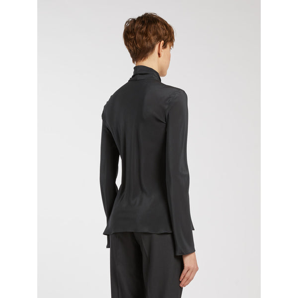 Camicia in crêpe de Chine di pura seta - ANTRACITE MARELLA MONOCHROME