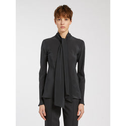 Camicia in crêpe de Chine di pura seta - ANTRACITE MARELLA MONOCHROME