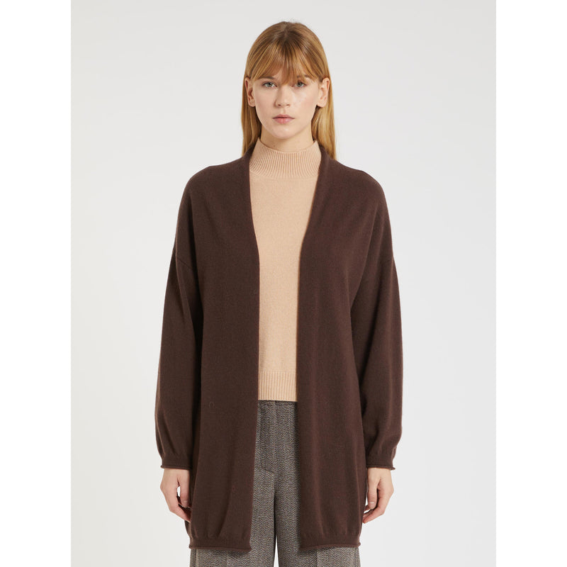 Cardigan in filato di puro cashmere - MARRONE MARELLA