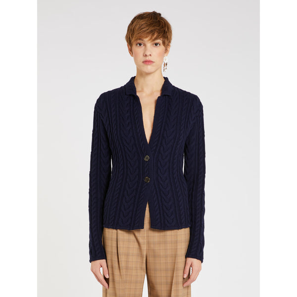 Blazer in maglia mista lana - BLU MARELLA