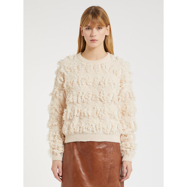 Maglia in misto lana stretch con effetto furry - CIPRIA MARELLA