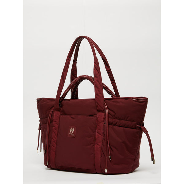 Borsa weekender con doppi manici - BORDEAUX MARELLA MONOCHROME