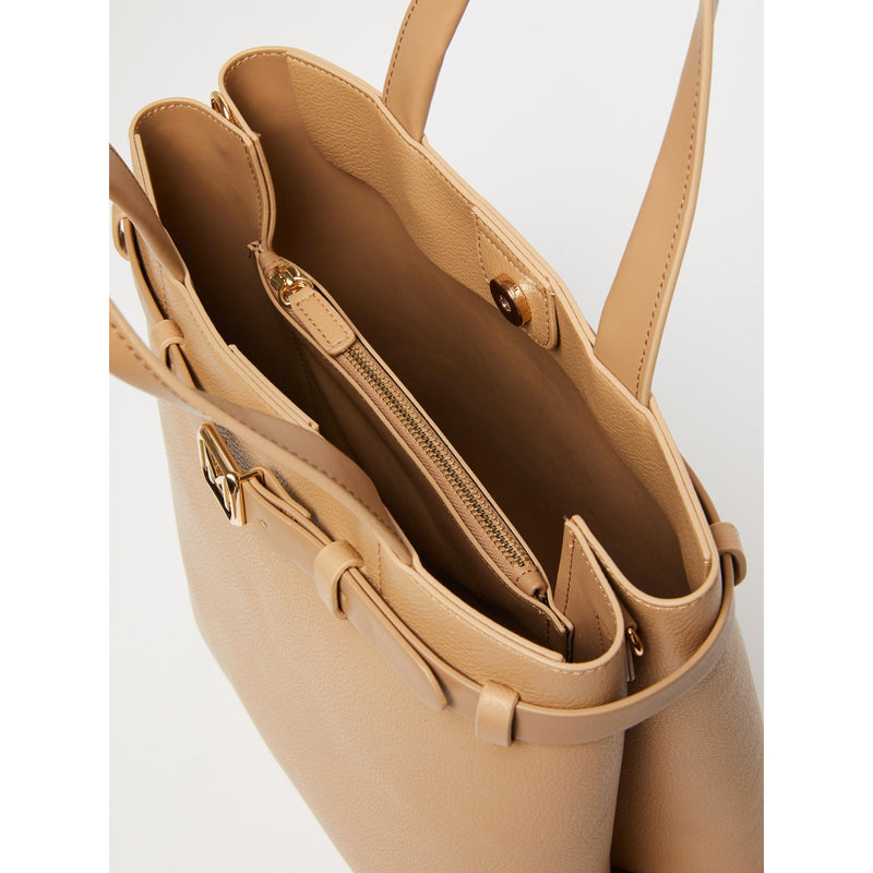 Tote verticale con cintura - CAMMELLO MARELLA