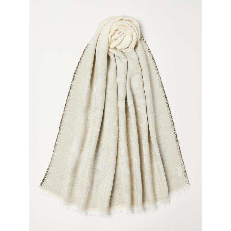 Stola jacquard - PANNA/OLIVA MARELLA MONOCHROME