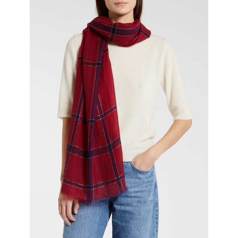 Stola in lana e lurex - ROSSO MARELLA
