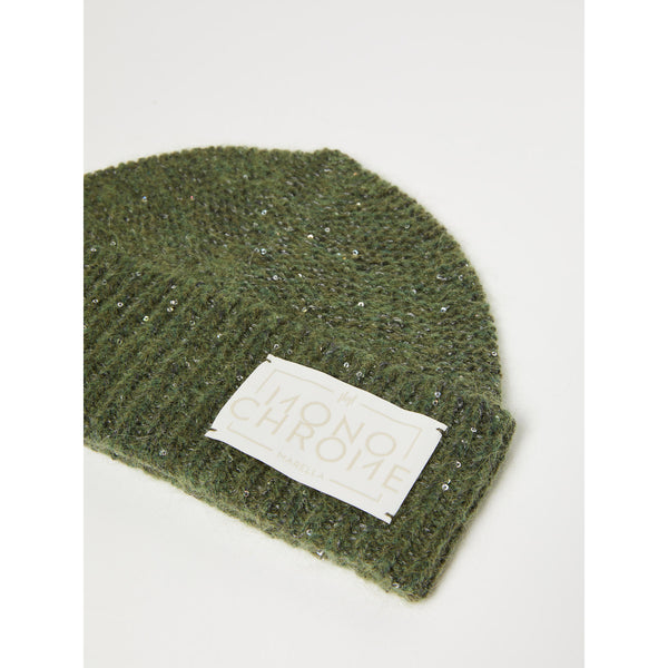 Berretto in misto cashmere con paillette - VERDE OLIVA MARELLA MONOCHROME