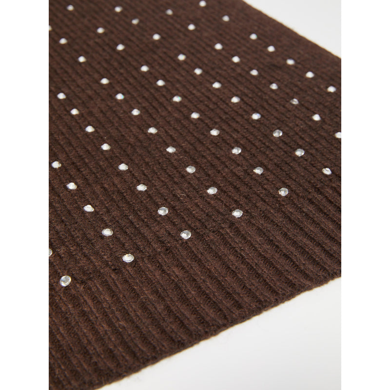 Sciarpa in maglia con strass - MARRONE MARELLA