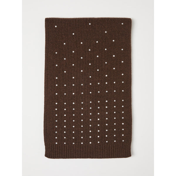 Sciarpa in maglia con strass - MARRONE MARELLA