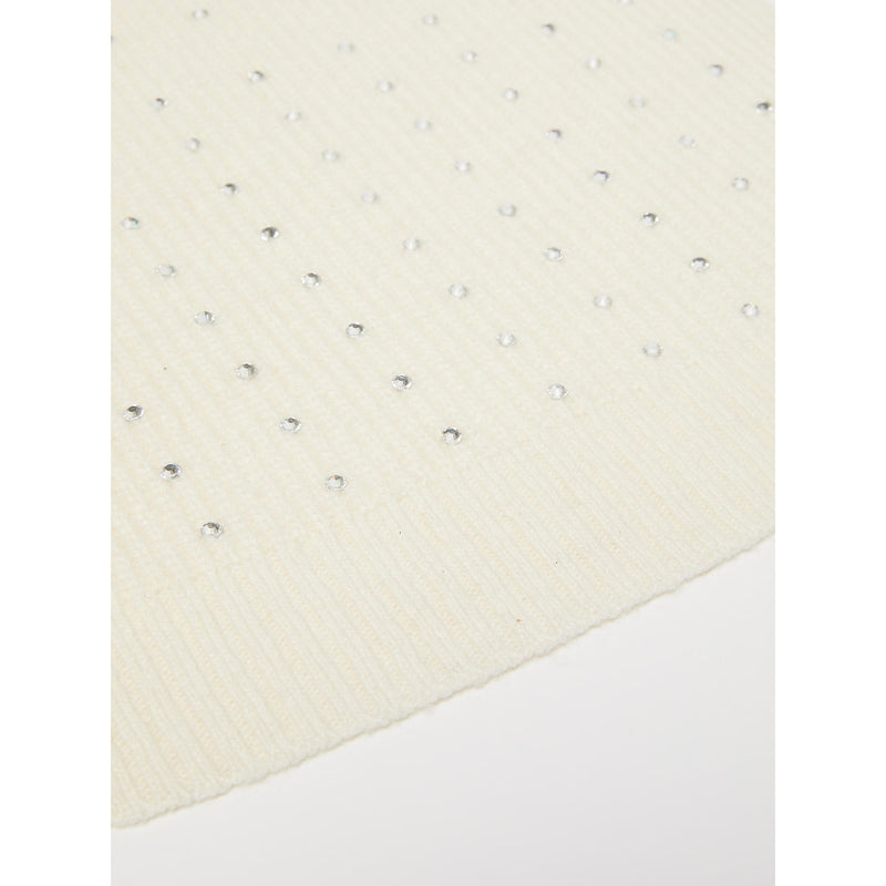 Sciarpa in maglia con strass - AVORIO MARELLA