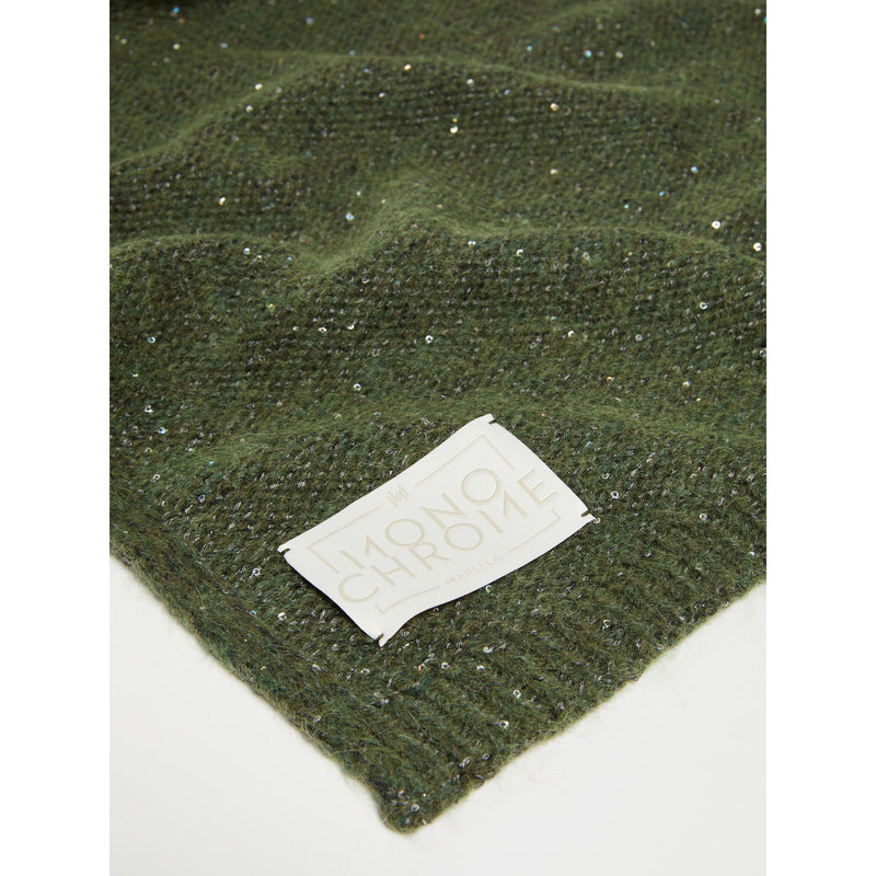 Sciarpa in misto cashmere con paillette - VERDE OLIVA MARELLA MONOCHROME