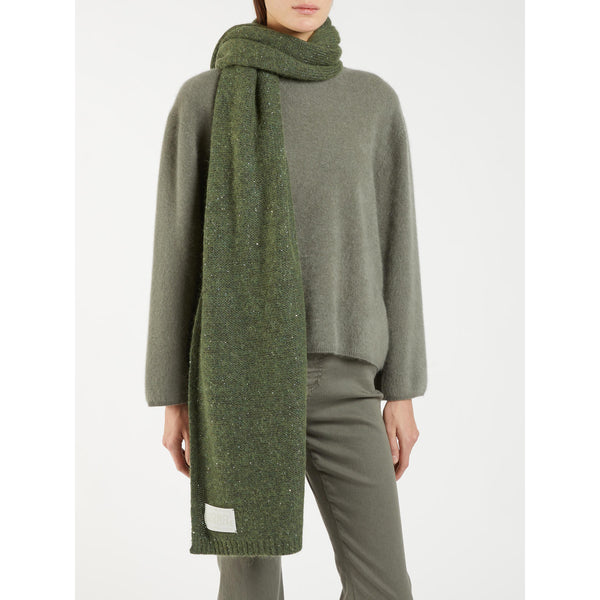 Sciarpa in misto cashmere con paillette - VERDE OLIVA MARELLA MONOCHROME