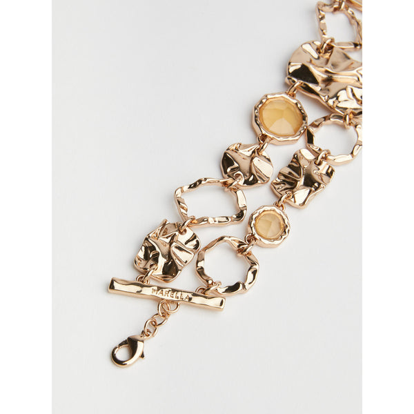 BRACCIALE CON ELEMENTI GEOMETRICI MARTELLATI - ORO MARELLA