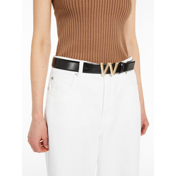 CINTURA IN PELLE CON LOGO weekend maxmara