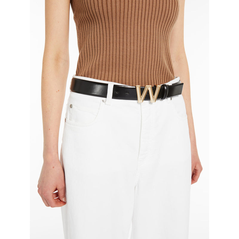 CINTURA IN PELLE CON LOGO weekend maxmara