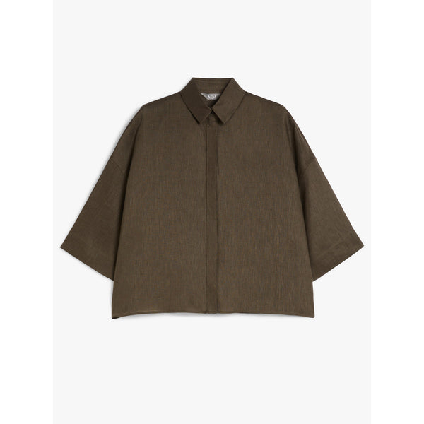 Camicia cropped in lino MaxMara MM