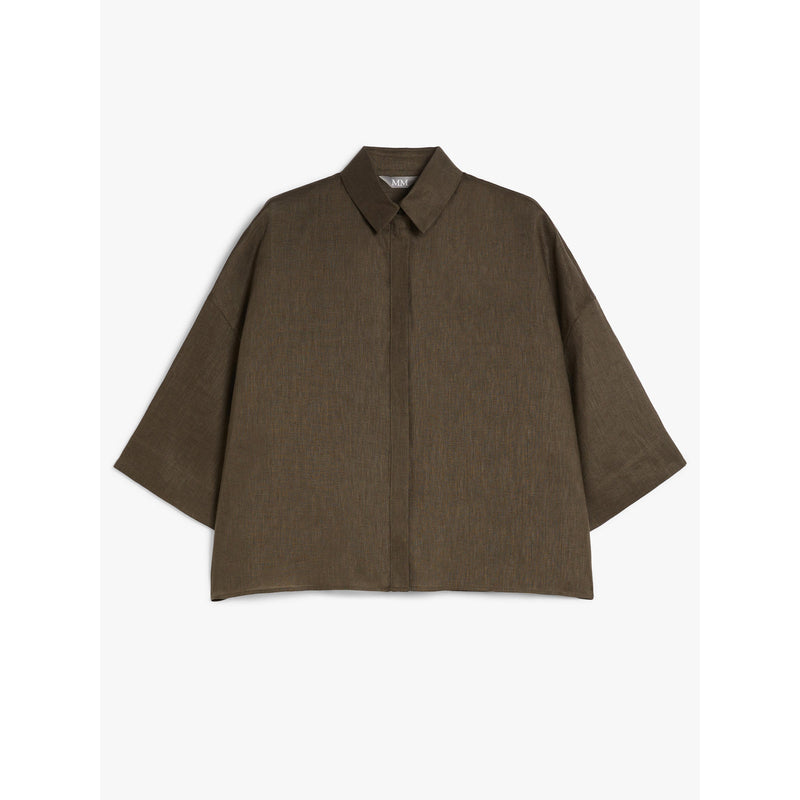 Camicia cropped in lino MaxMara MM