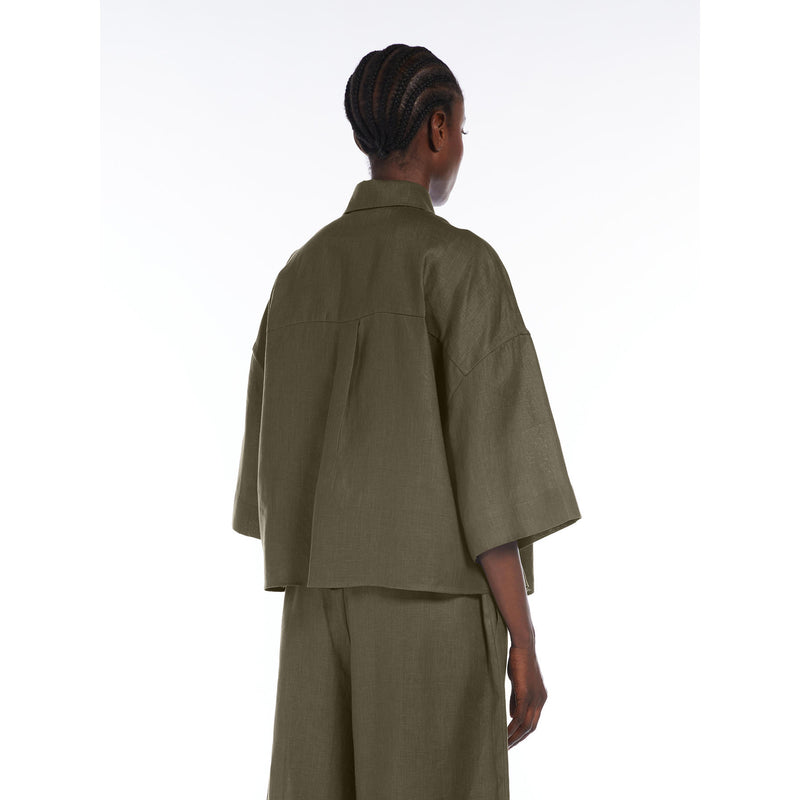 Camicia cropped in lino MaxMara MM