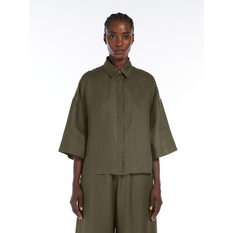 Camicia cropped in lino MaxMara MM
