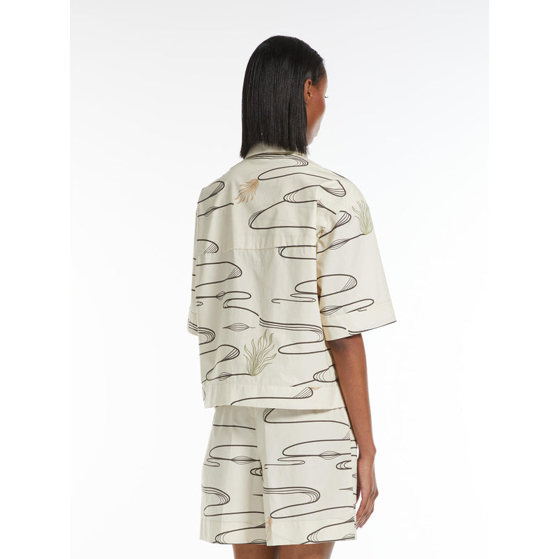Camicia cropped in popeline di cotone MaxMara MM