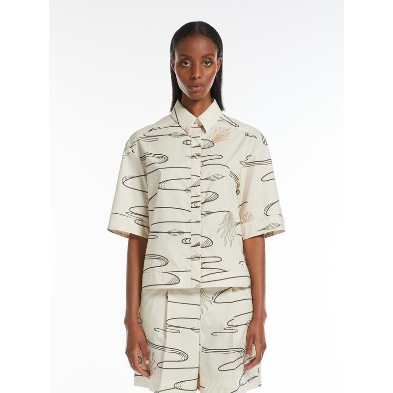 Camicia cropped in popeline di cotone MaxMara MM