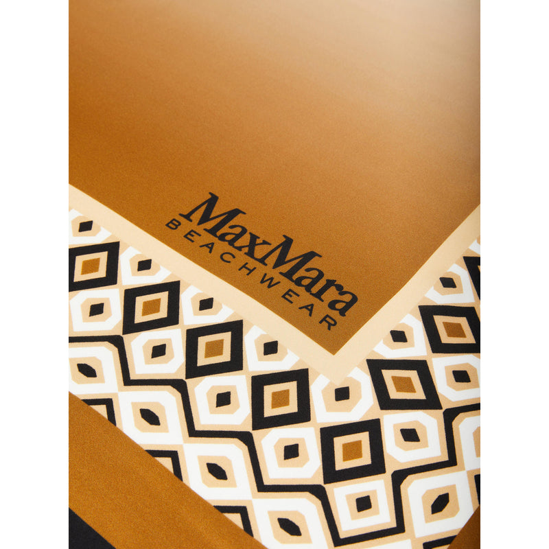 Foulard quadrato in raso di stea stampato MaxMara BEACHWEAR