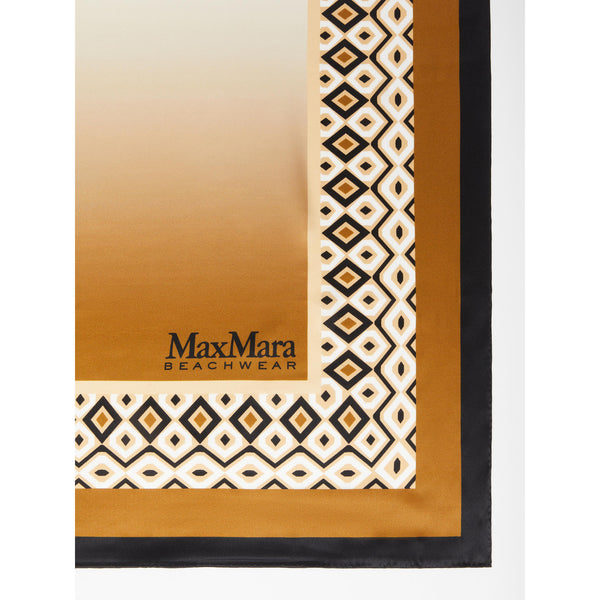 Foulard quadrato in raso di stea stampato MaxMara BEACHWEAR