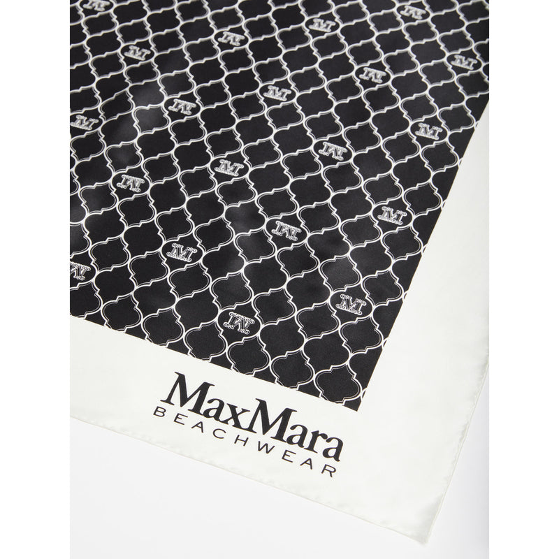 Foulard quadrato in raso di stea stampato MaxMara BEACHWEAR