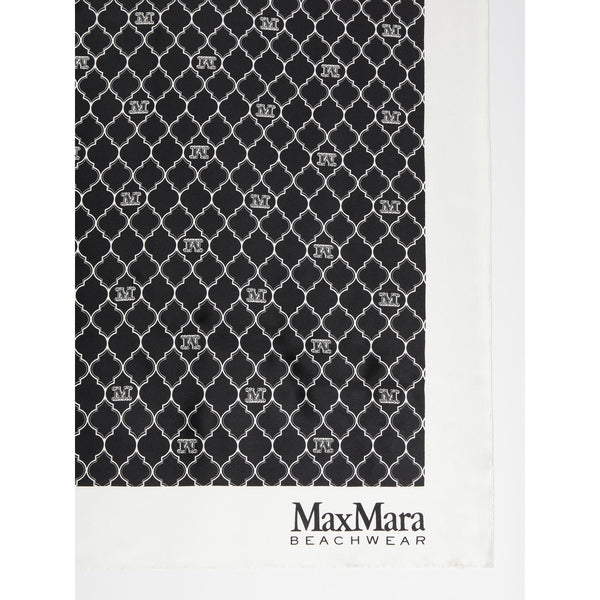 Foulard quadrato in raso di stea stampato MaxMara BEACHWEAR