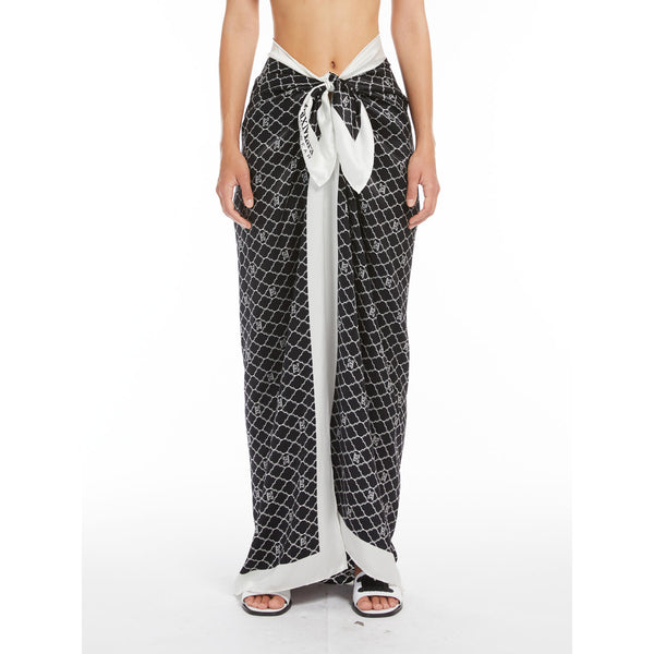 Foulard quadrato in raso di stea stampato MaxMara BEACHWEAR