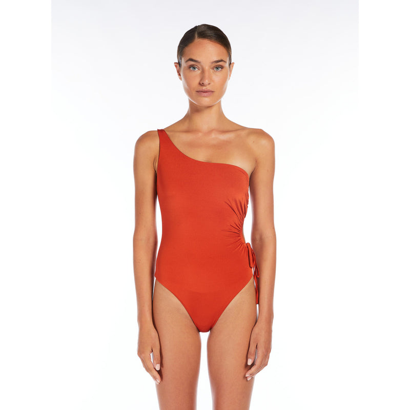 Costume intero monospalla in jersey lucido MaxMara BEACHWEAR