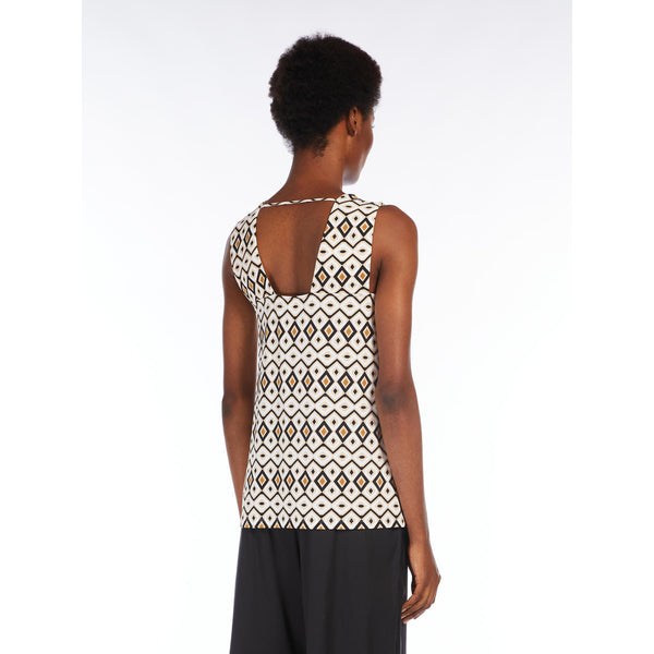 Top in jersey di viscosa stampato MaxMara BEACHWEAR