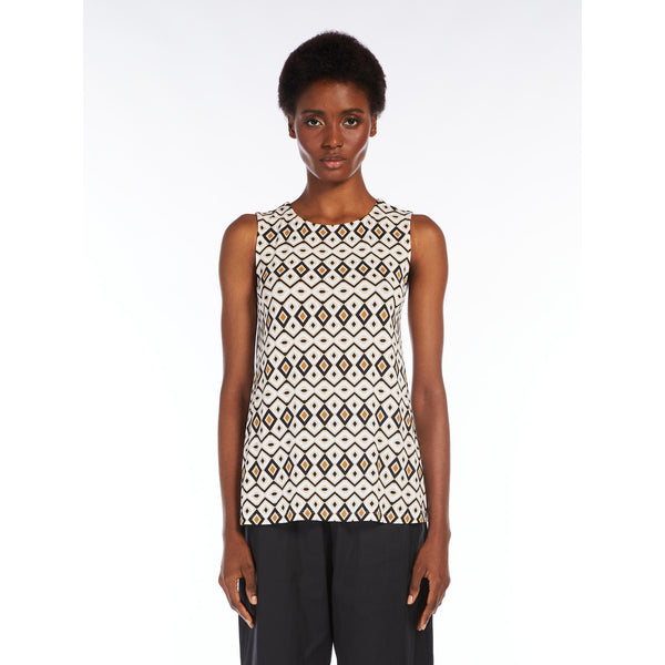 Top in jersey di viscosa stampato MaxMara BEACHWEAR