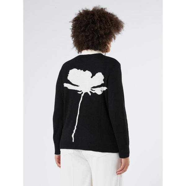 Cardigan in misto cachemire e lurex - NERO