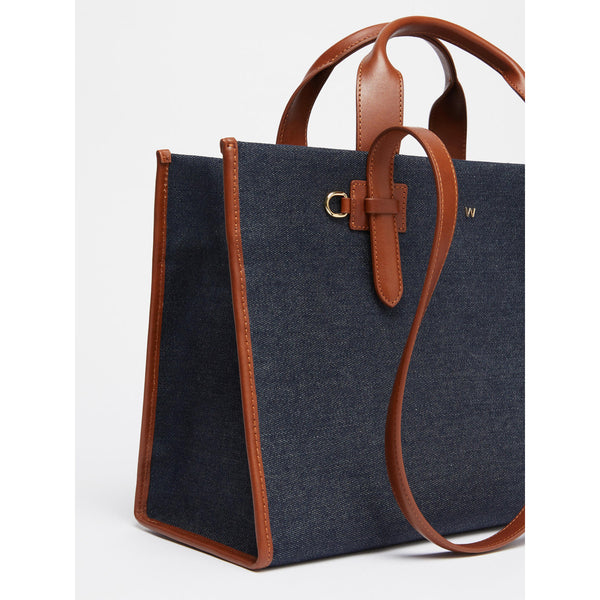 Shopping bag in denim e pelle WEEKEND MAXMARA