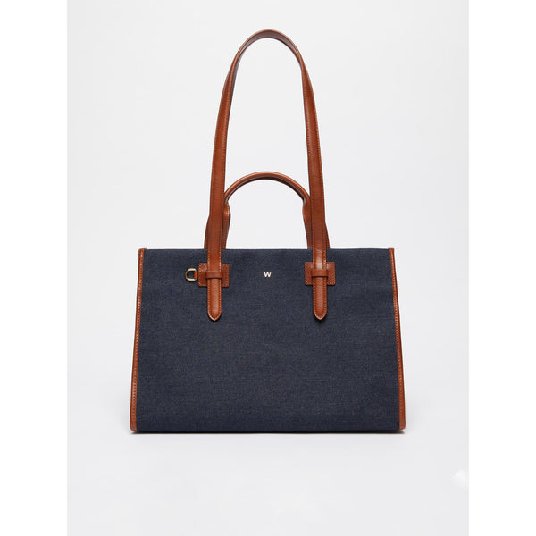 Shopping bag in denim e pelle WEEKEND MAXMARA