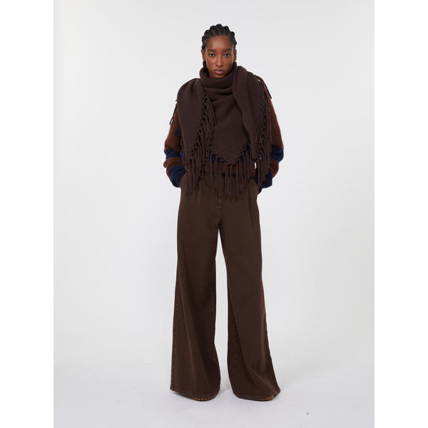 Scialle in lana con frange - CIOCCOLATO WEEKEND MAXMARA