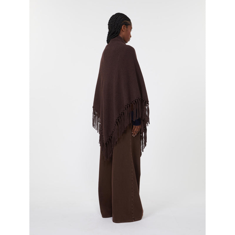 Scialle in lana con frange - CIOCCOLATO WEEKEND MAXMARA