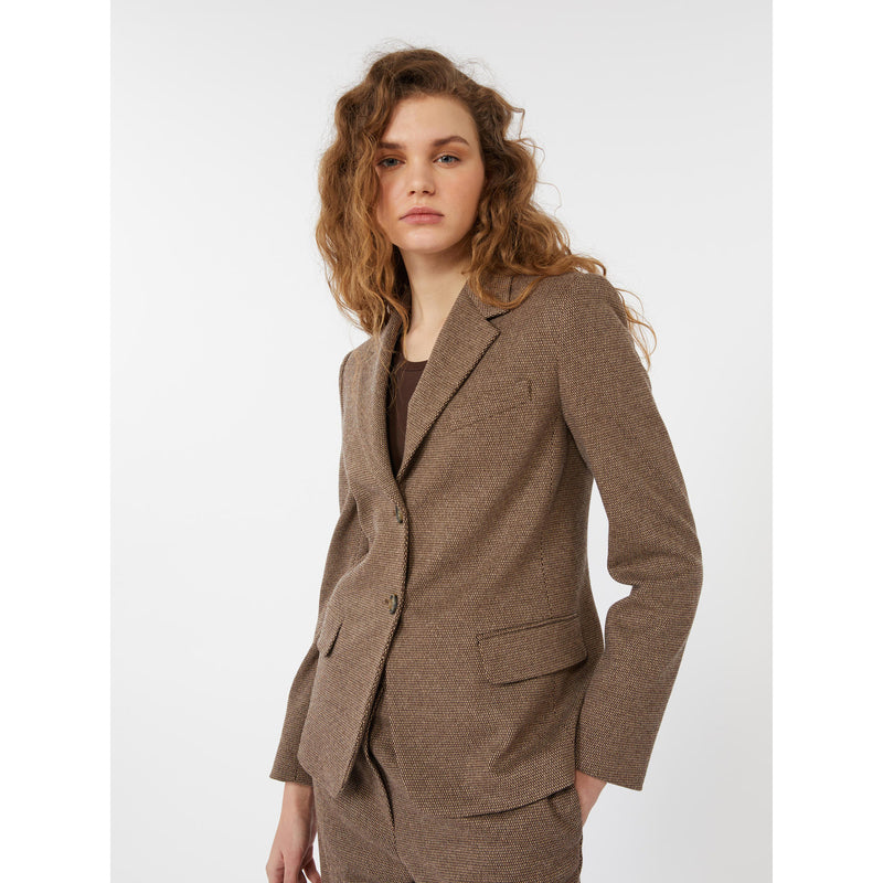 Blazer in jersey tinto filo - GRIGIO MEDIO WEEKEND MAXMARA