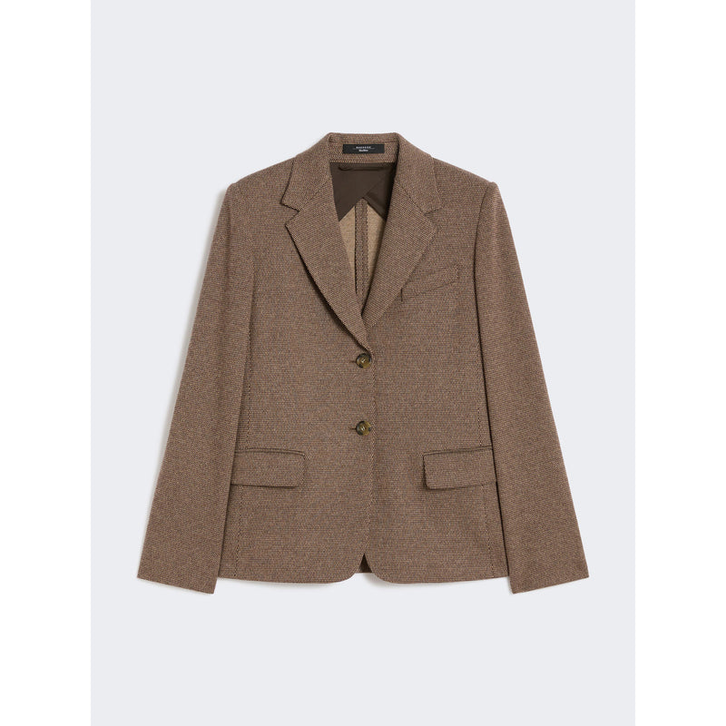 Blazer in jersey tinto filo - GRIGIO MEDIO WEEKEND MAXMARA