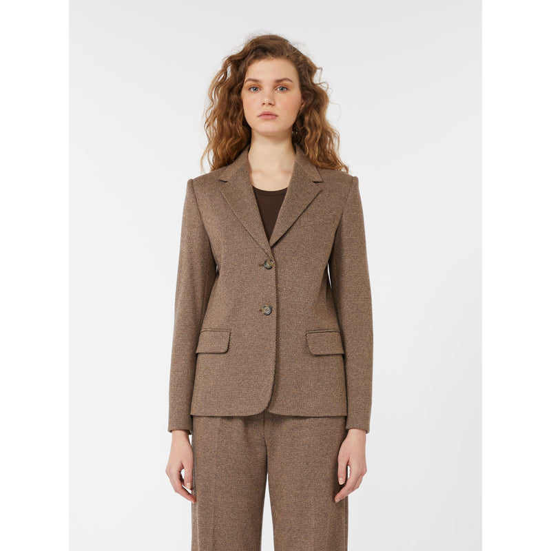 Blazer in jersey tinto filo - GRIGIO MEDIO WEEKEND MAXMARA