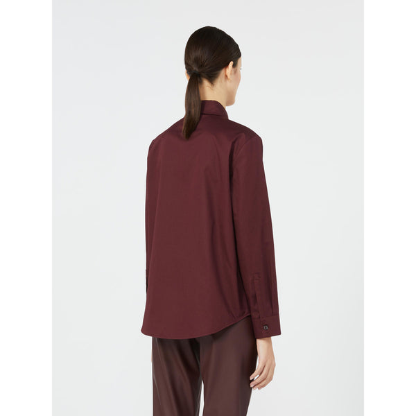 Camicia in raso di puro cotone stretch - BORGOGNA MAXMARA MM
