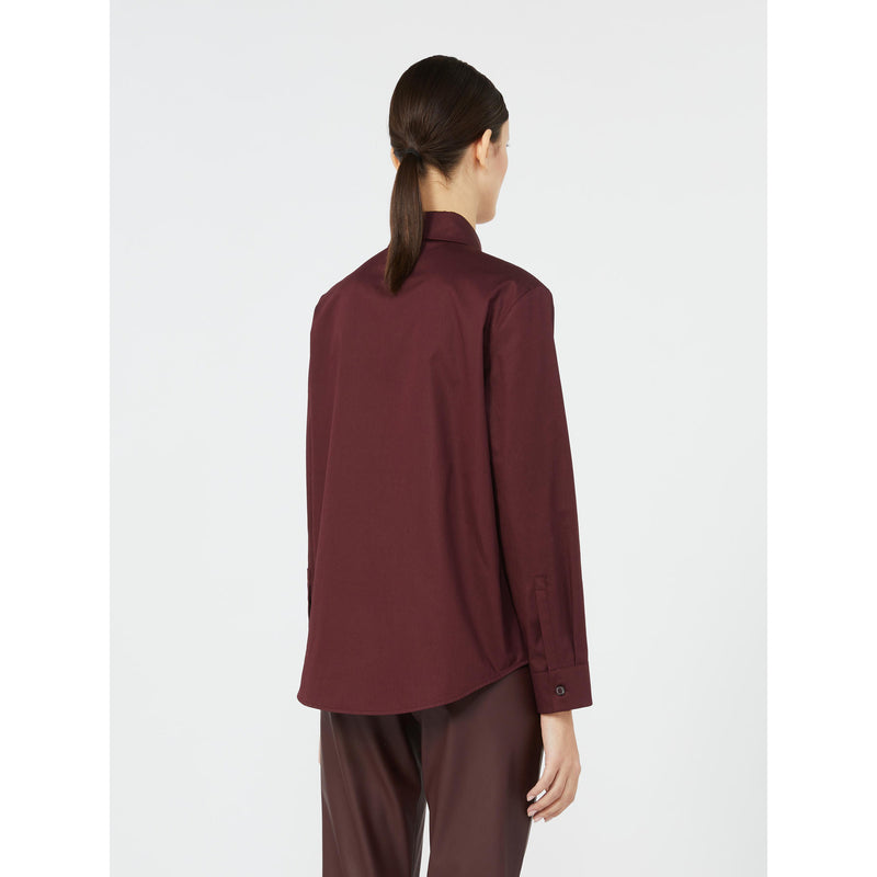 Camicia in raso di puro cotone stretch - BORGOGNA MAXMARA MM