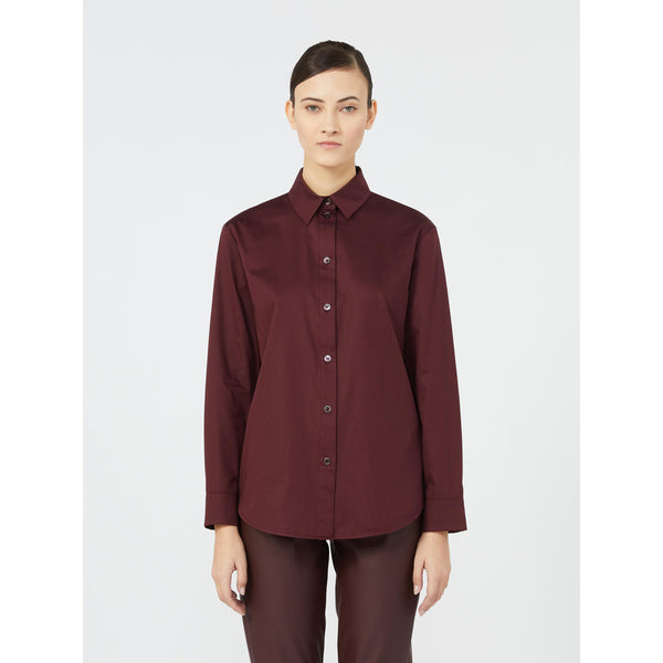 Camicia in raso di puro cotone stretch - BORGOGNA MAXMARA MM