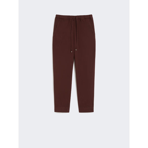 Pantalone jogger in raso di cotone stretch - BORGOGNA MAXMARA MM