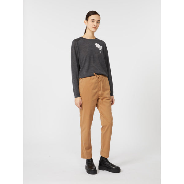 Pantalone jogger in raso di cotone stretch - CAMMELLO MAXMARA MM