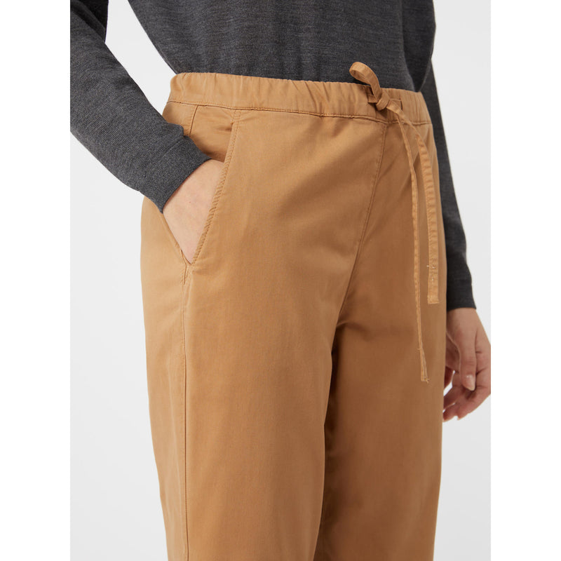 Pantalone jogger in raso di cotone stretch - CAMMELLO MAXMARA MM