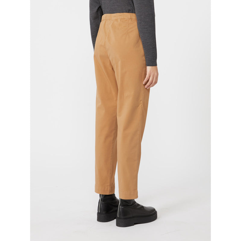 Pantalone jogger in raso di cotone stretch - CAMMELLO MAXMARA MM