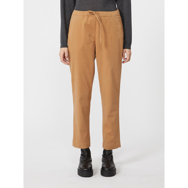 Pantalone jogger in raso di cotone stretch - CAMMELLO MAXMARA MM