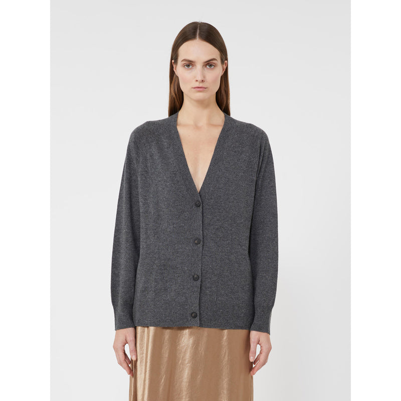 Cardigan in lana e cachemire - GRIGIO SCURO MAXMARA MM